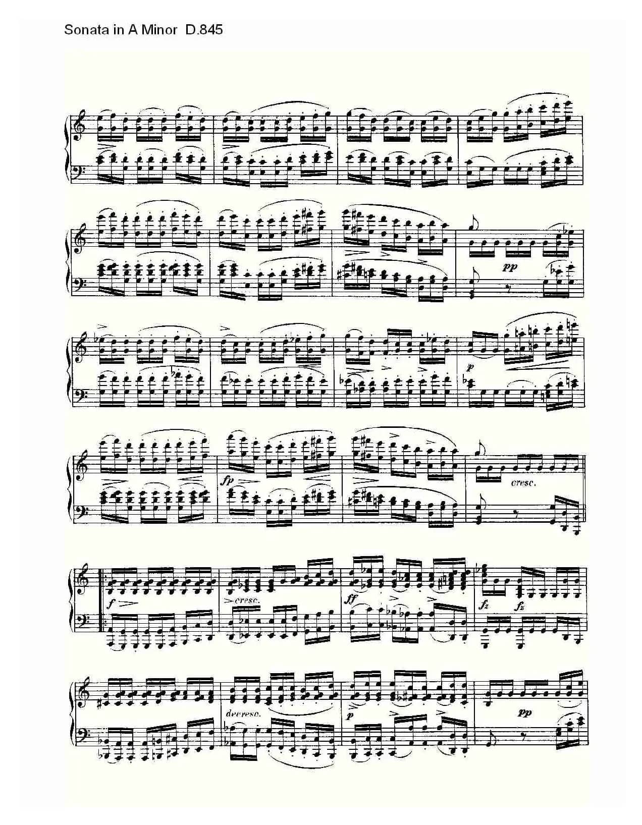 Sonata in A Minor D.845（A小调奏鸣曲 D.845）