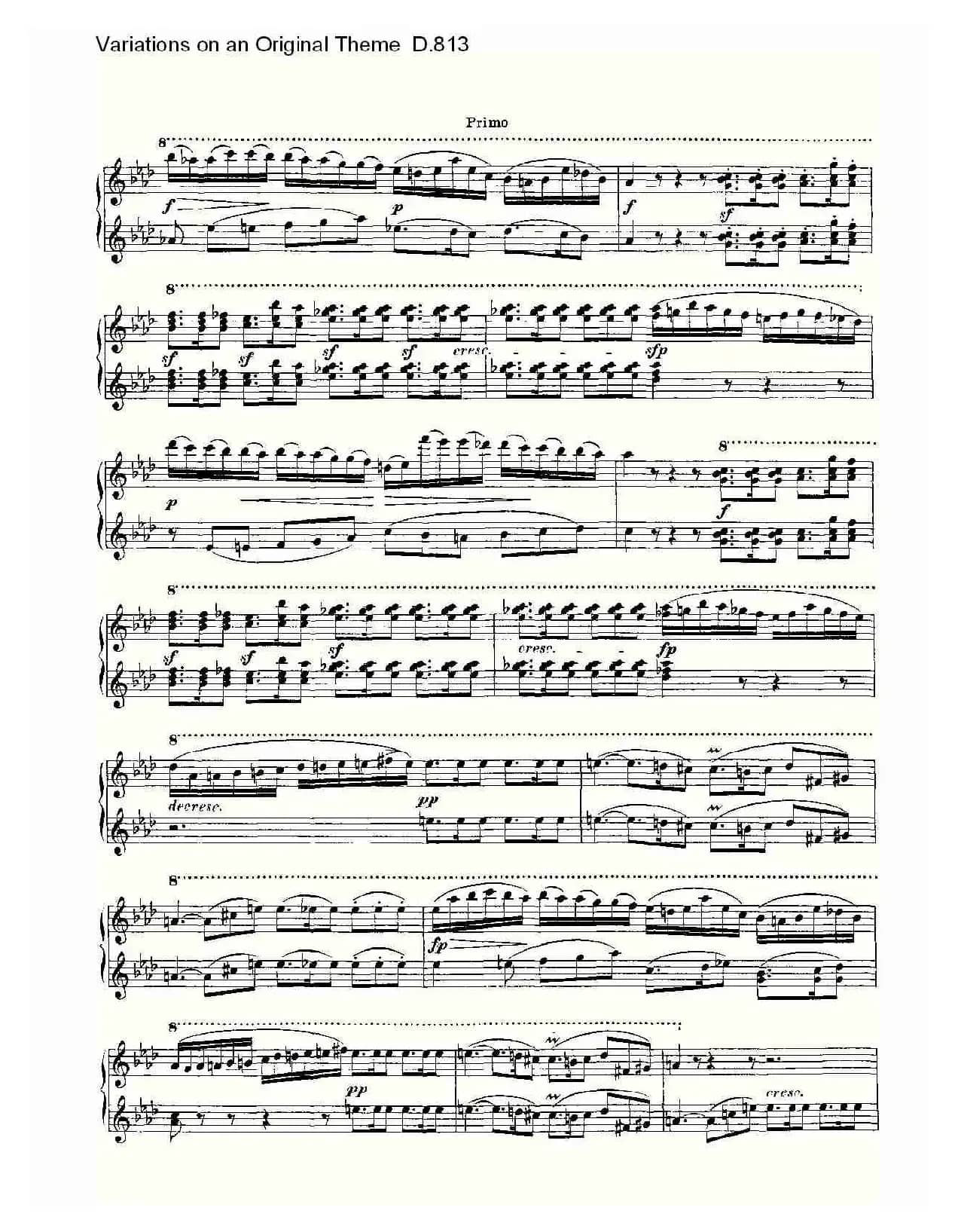 Variations on an Original Theme D.813（原生态主题变鸣曲 D.）
