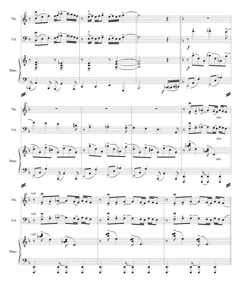 Ocehb（Autumn 秋天、小提琴+大提琴+钢琴伴奏）