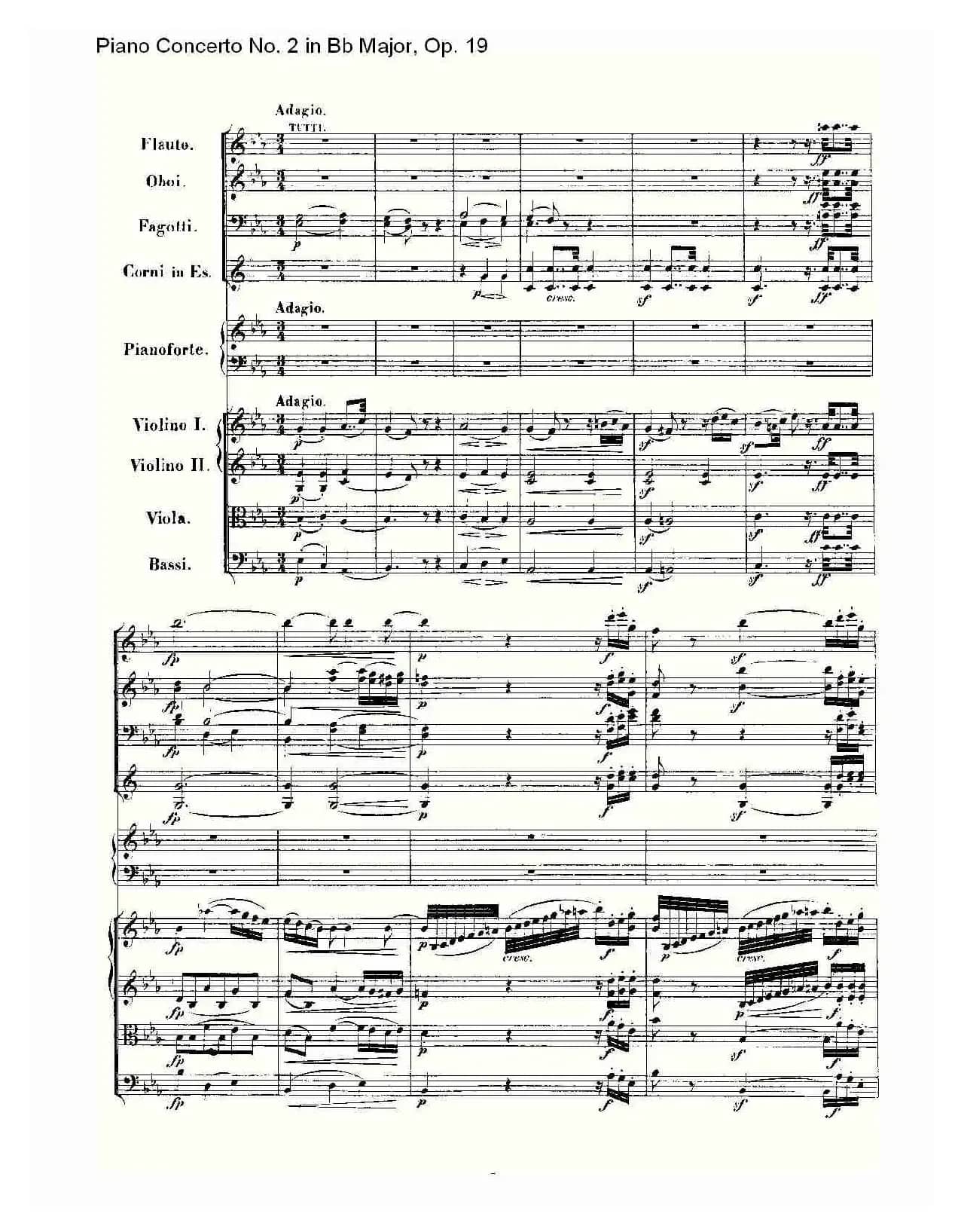 Bb大调钢琴第二协奏曲 Op. 19 第二乐章