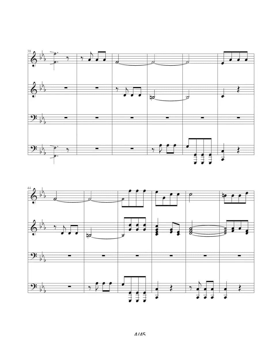 命运交响曲（四手联弹）