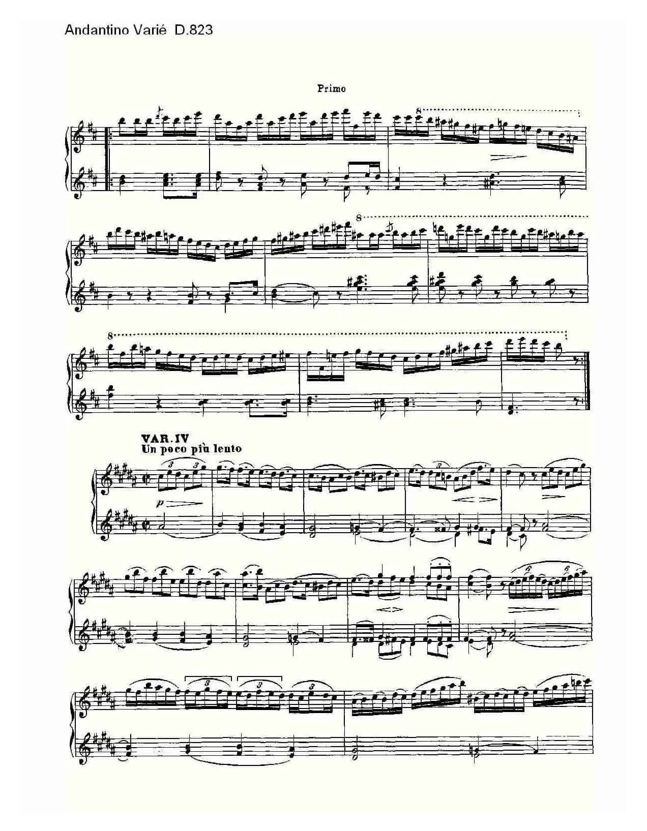 Andantino Varié D.823（小行板杂集 D.823）