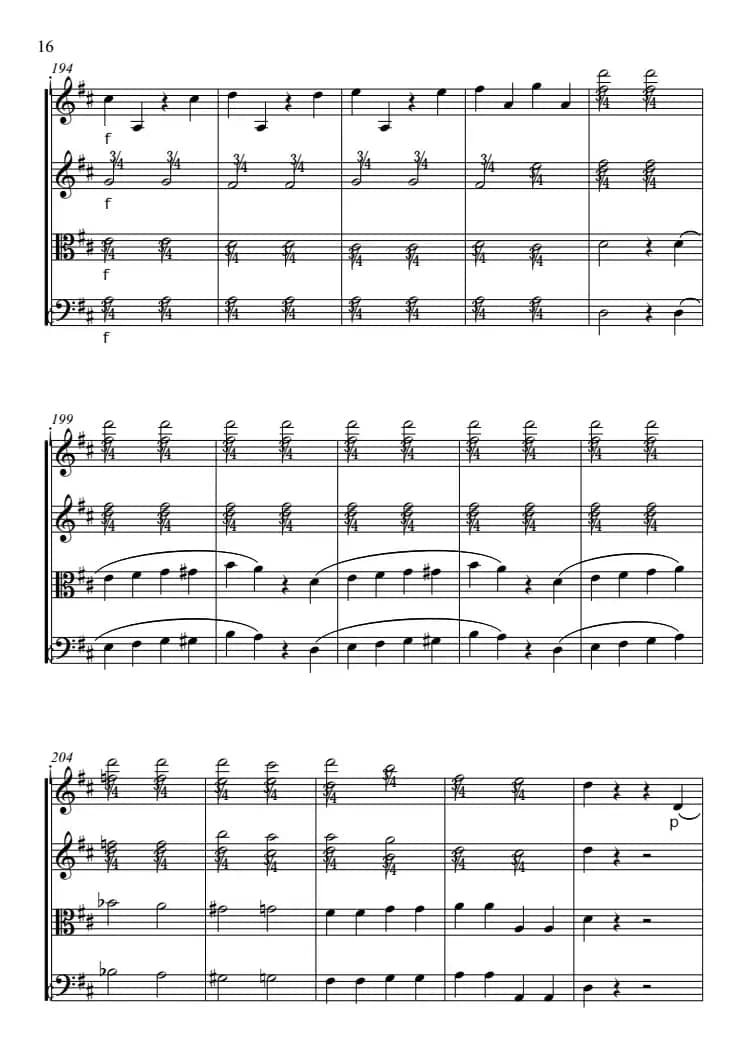 费加罗的婚礼（弦乐四重奏）