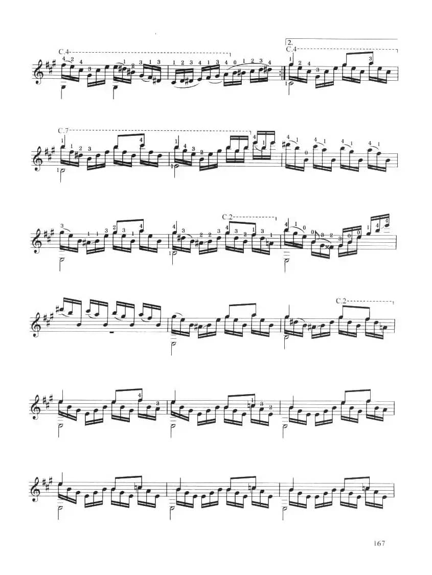 古典吉他考级九级练习曲（华丽练习曲）