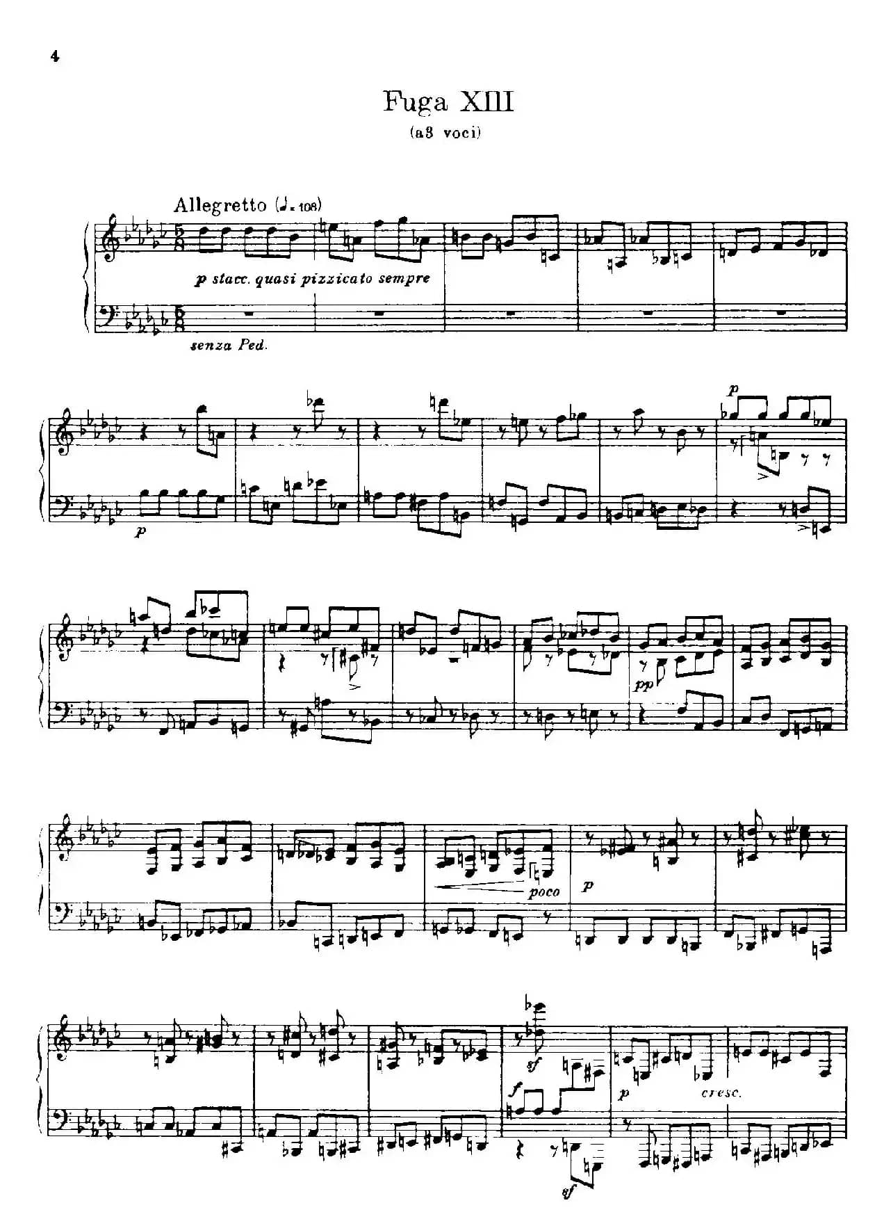 24 Preludes and Fugues Part.2 Op.45（24首前奏曲与赋格·第二部分·13）