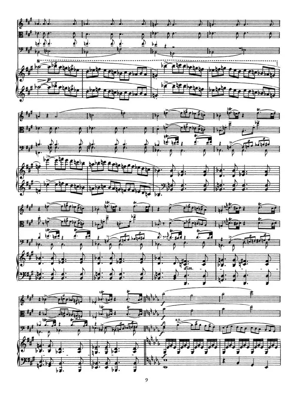 A大调鳟鱼五重奏（P1—10）（弦乐+钢琴）