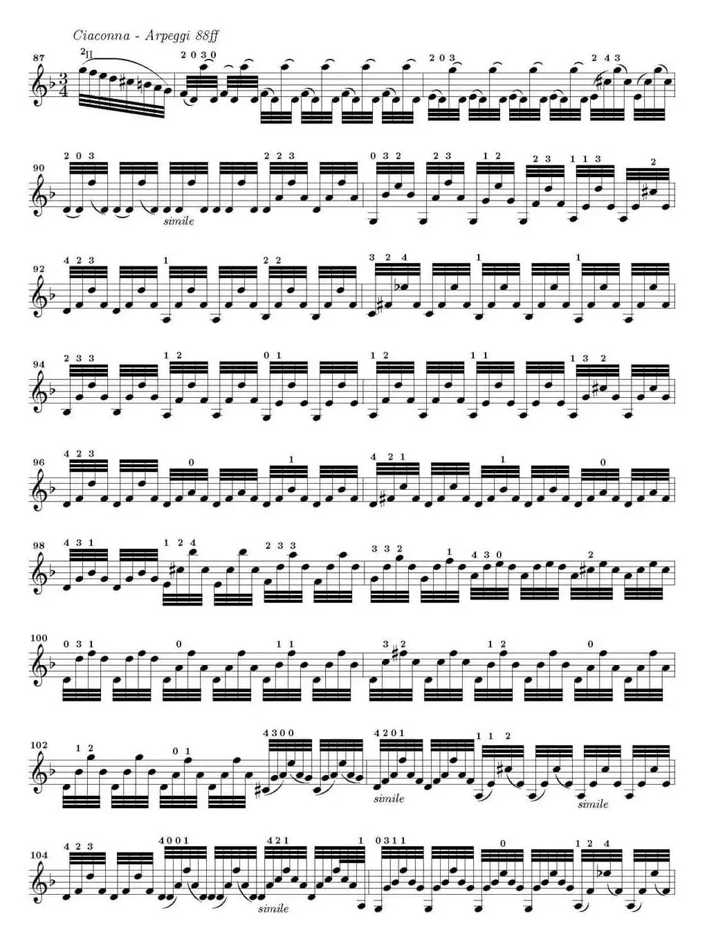 Bach Sonata BWV1004（无伴奏小提琴组曲）