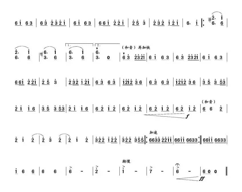 瑶族舞曲（笙谱）