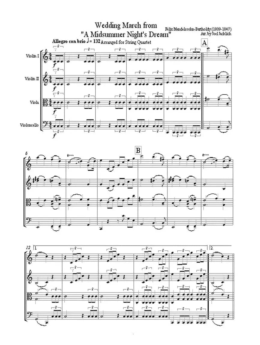 A Midsummer Night's Dream（弦乐四重奏）