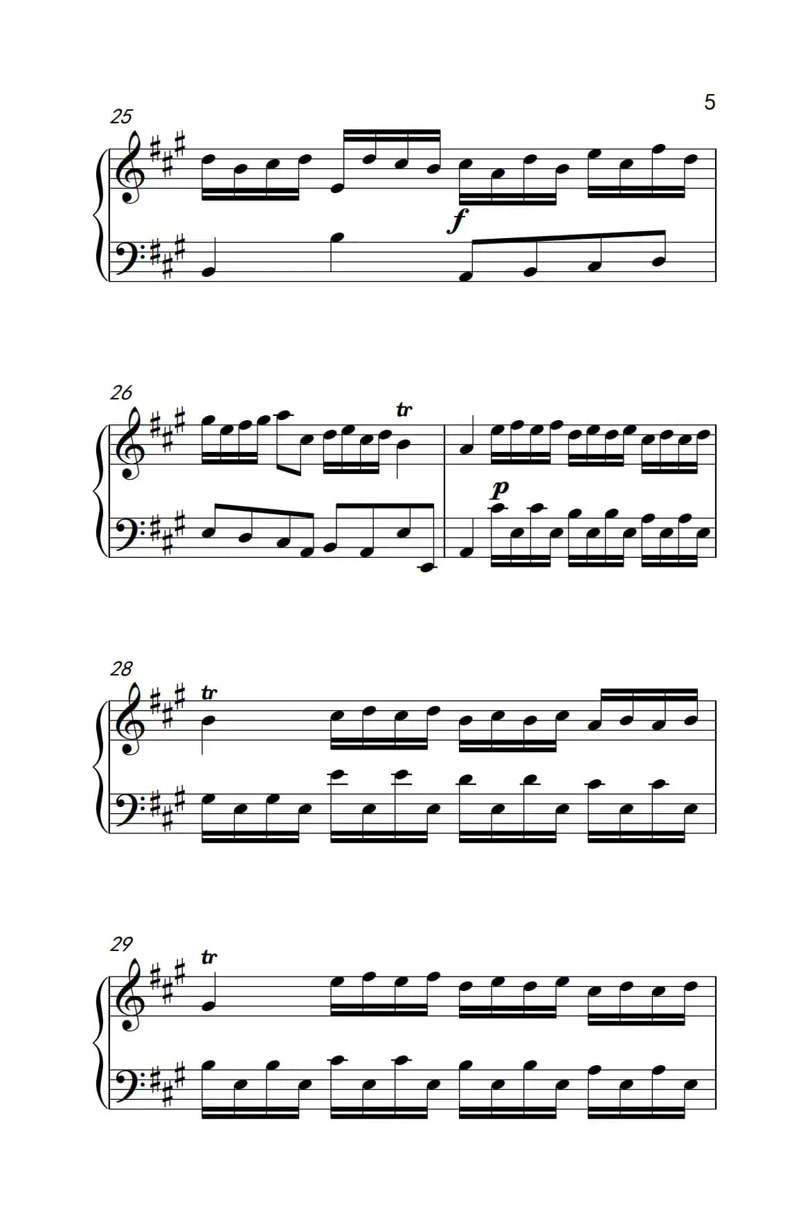 第五级 2.A大调奏鸣曲（中央音乐学院 钢琴（业余）考级教程 4-6级）