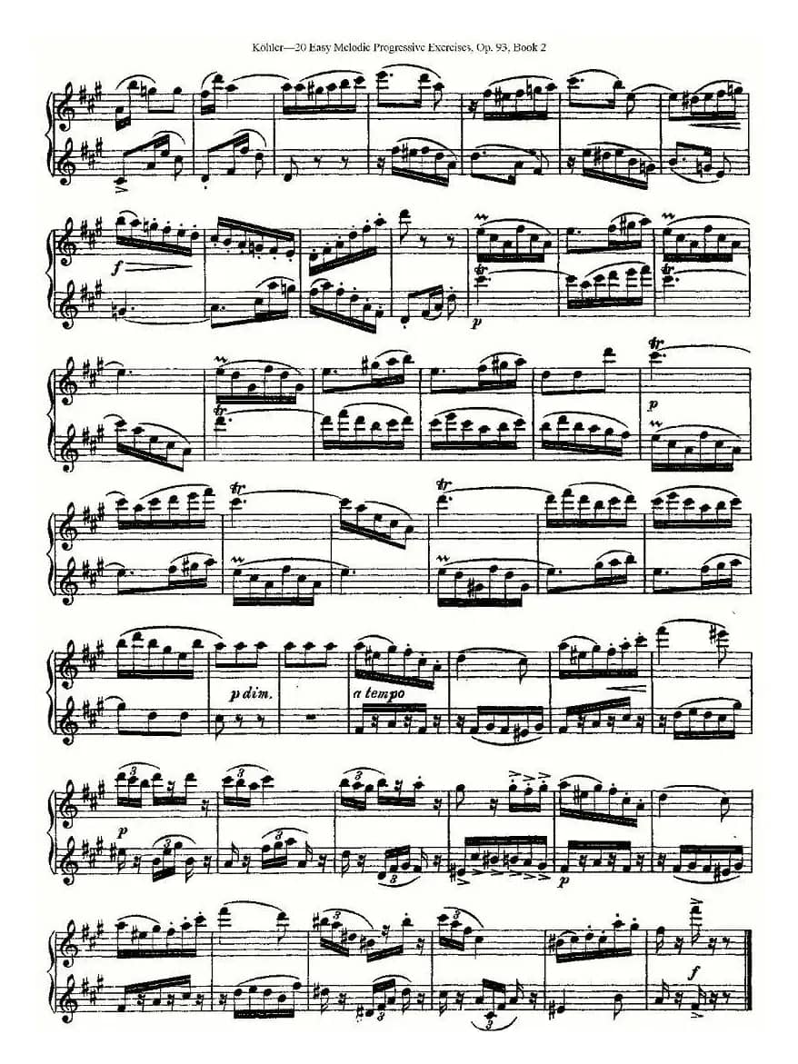 柯勒练习曲作品93号（二）