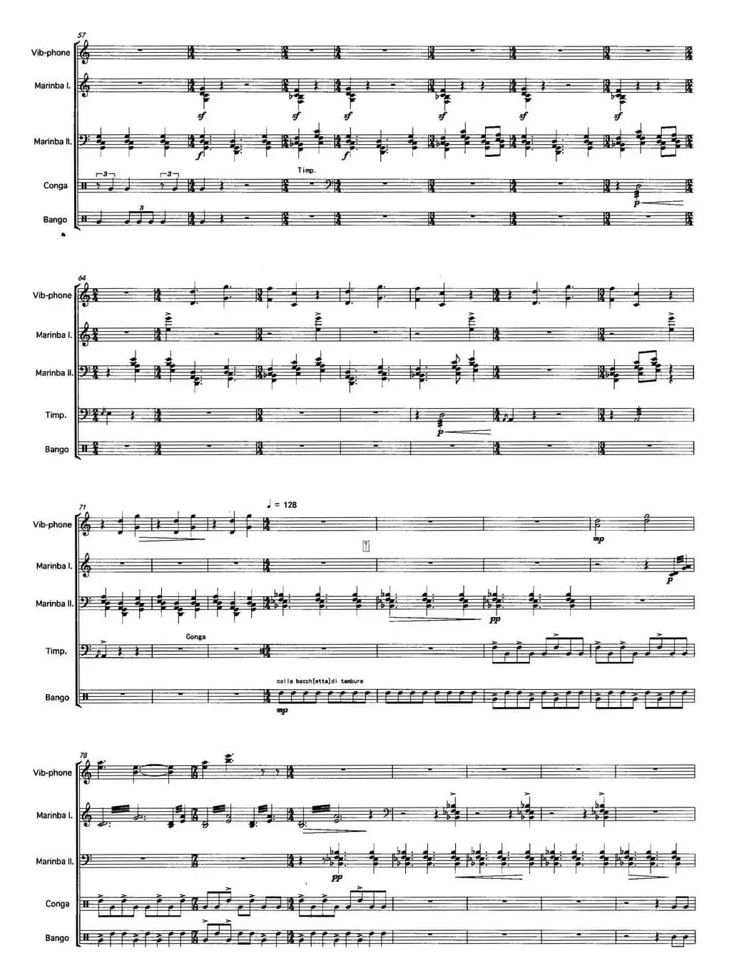 轻飏（为五人打击乐而作）