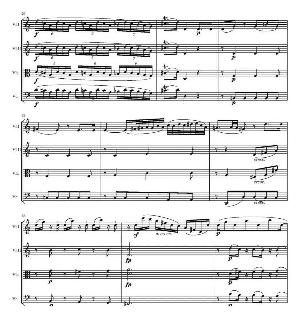 String Quartet KV.387（G大调弦乐四重奏）