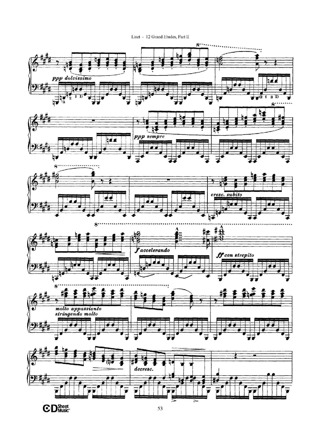 12 Grand Etudes S.137（12首华丽的练习曲·11）