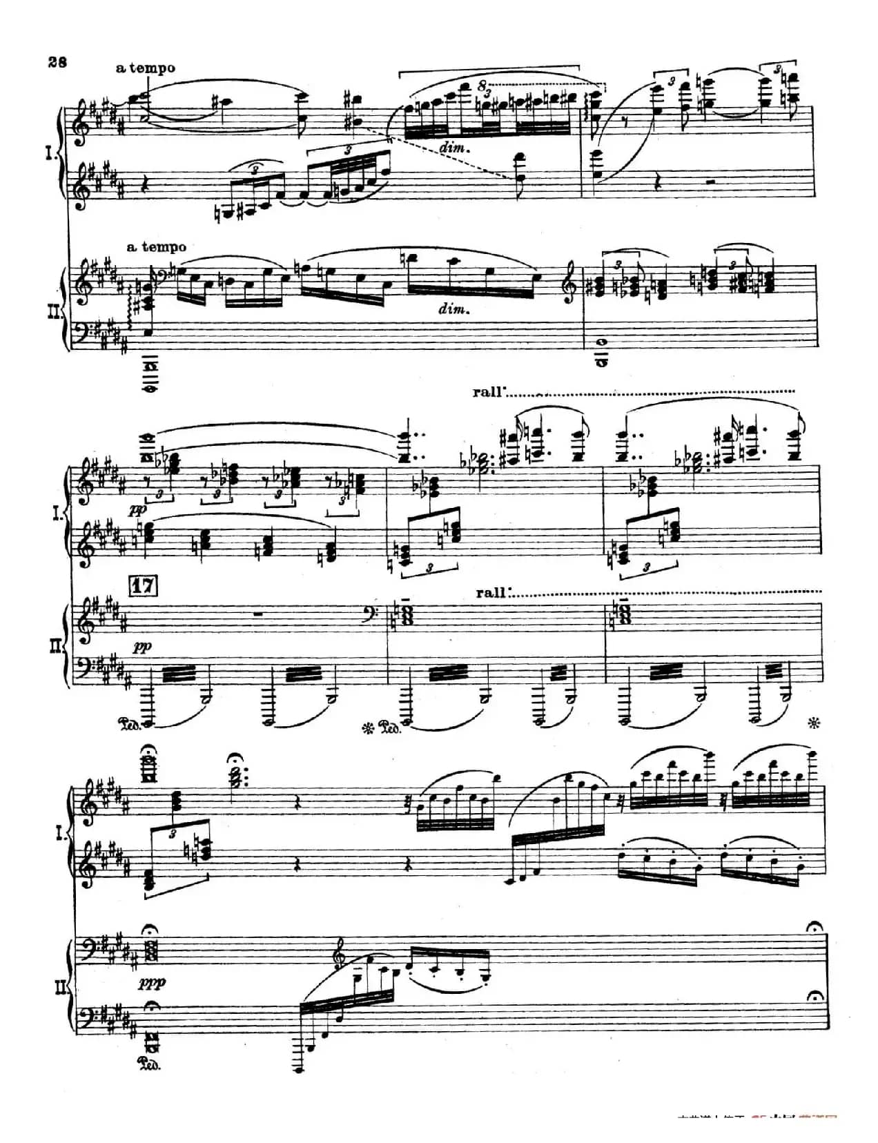 The Pines of Rome（交响诗《罗马的松树》·双钢琴）（第三部分：吉阿尼库伦山的松树）