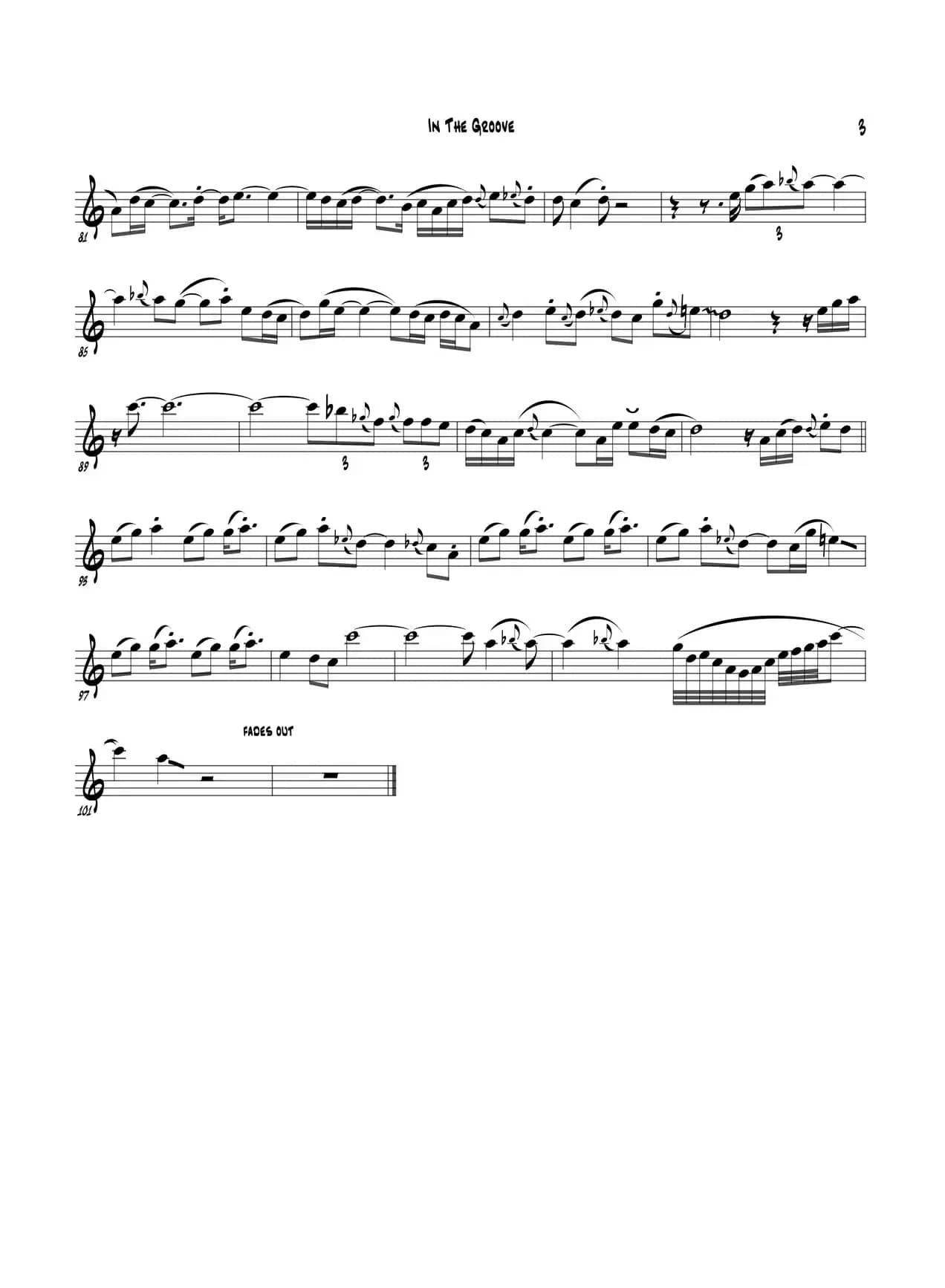 In The Groove（中音萨克斯）