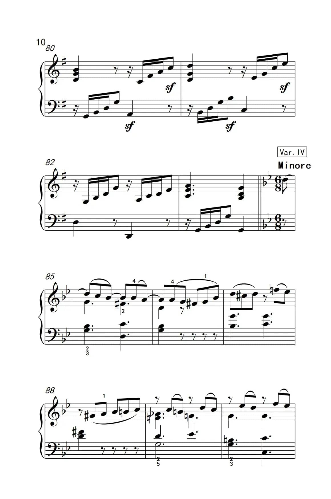 第七级2.G大调变奏曲 贝多芬（中央音乐学院 钢琴（业余）考级教程 7-9级）