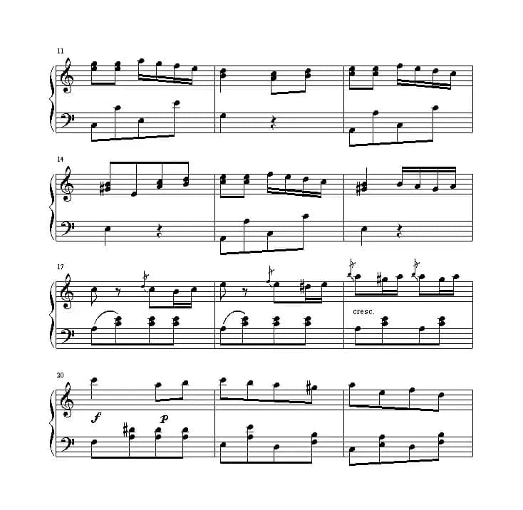 土耳其进行曲（还没考级记谱版）