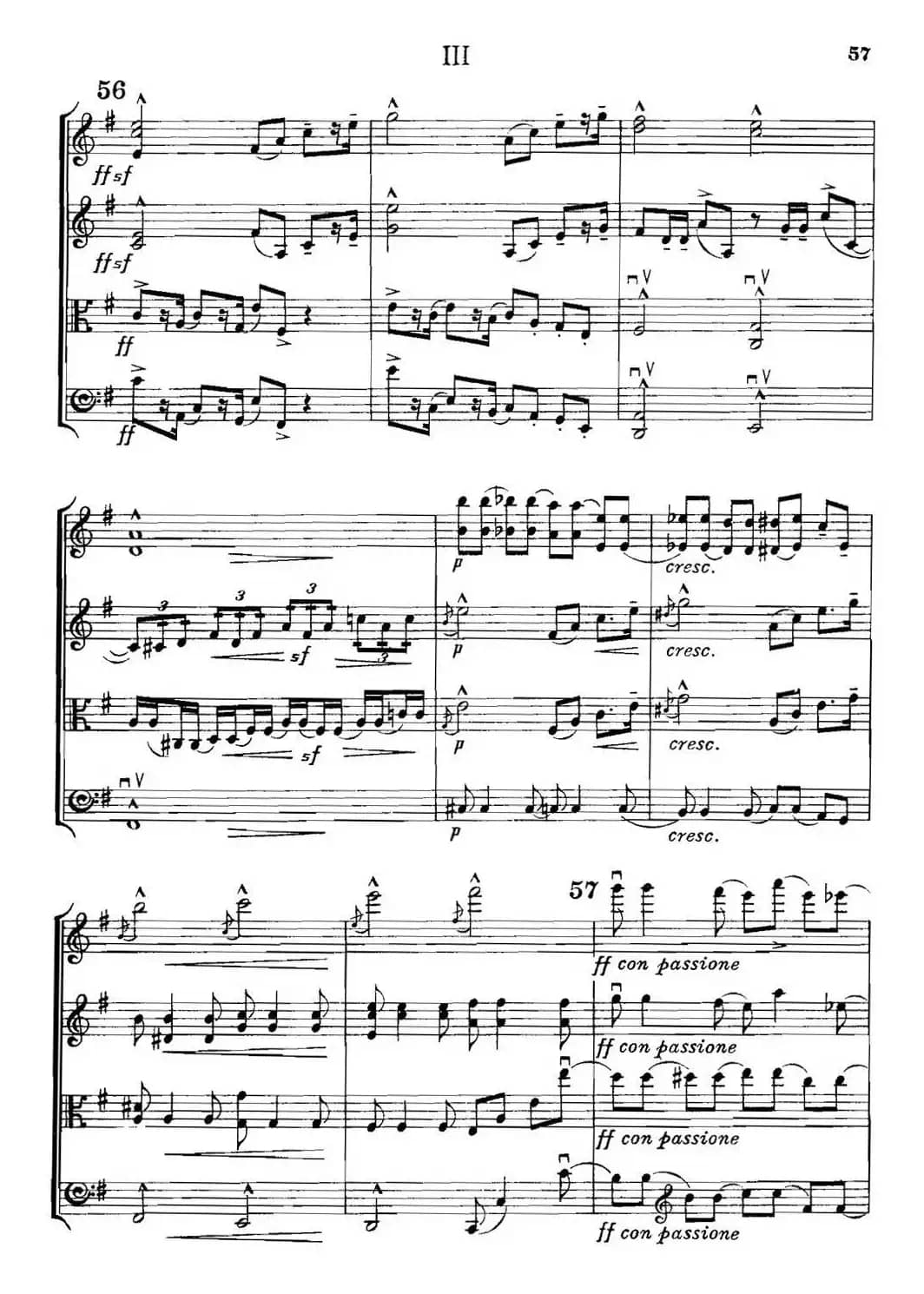 QUARTET Op.83（第三部分）（弦乐四重奏）