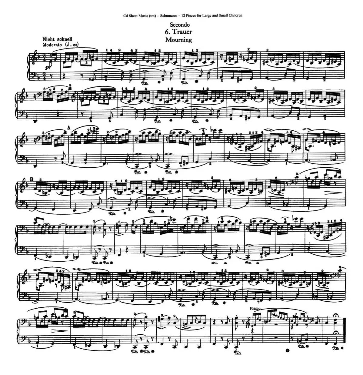 12首为孩子们而作的四手联弹曲 Op.85（四手联弹）（6）