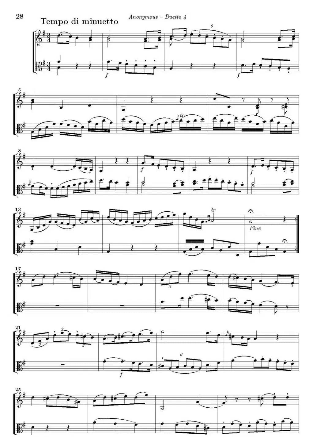 Duetto 4（小提琴+中提琴）