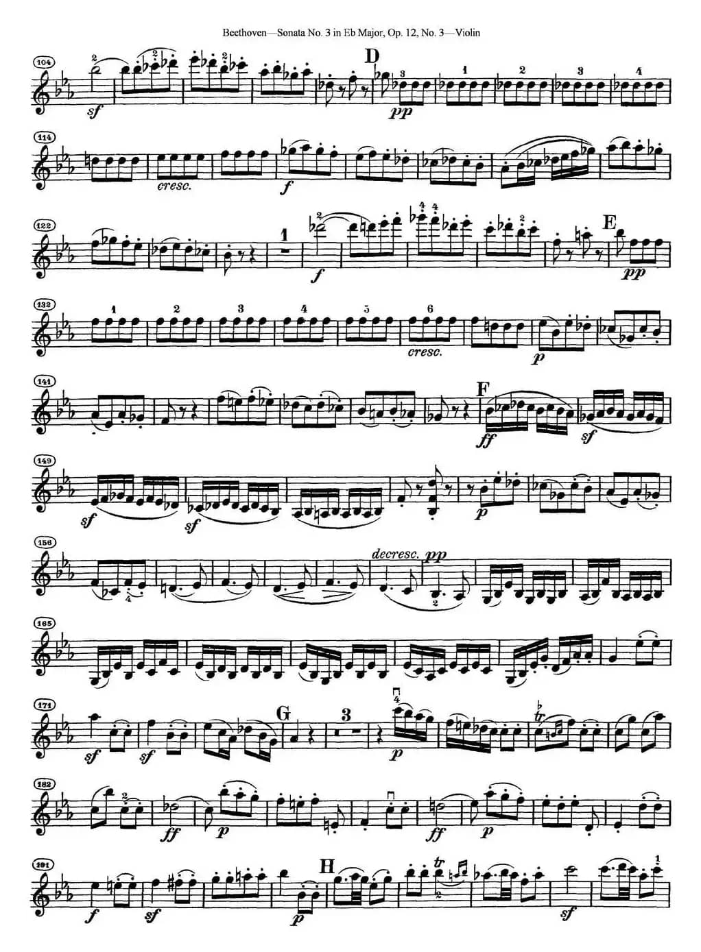 Violin Sonata No.3 in Eb Major Op.12 No.3