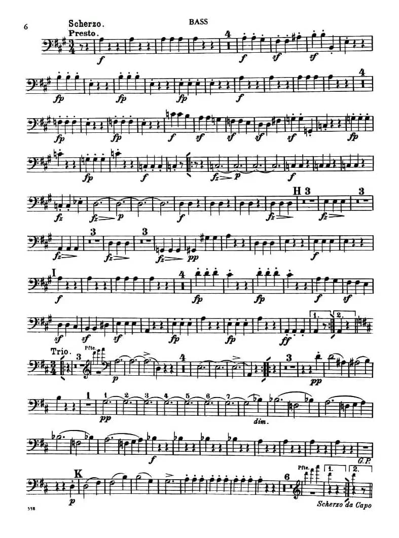 TROUT QUINTET（鳟鱼五重奏）（BASS分谱）