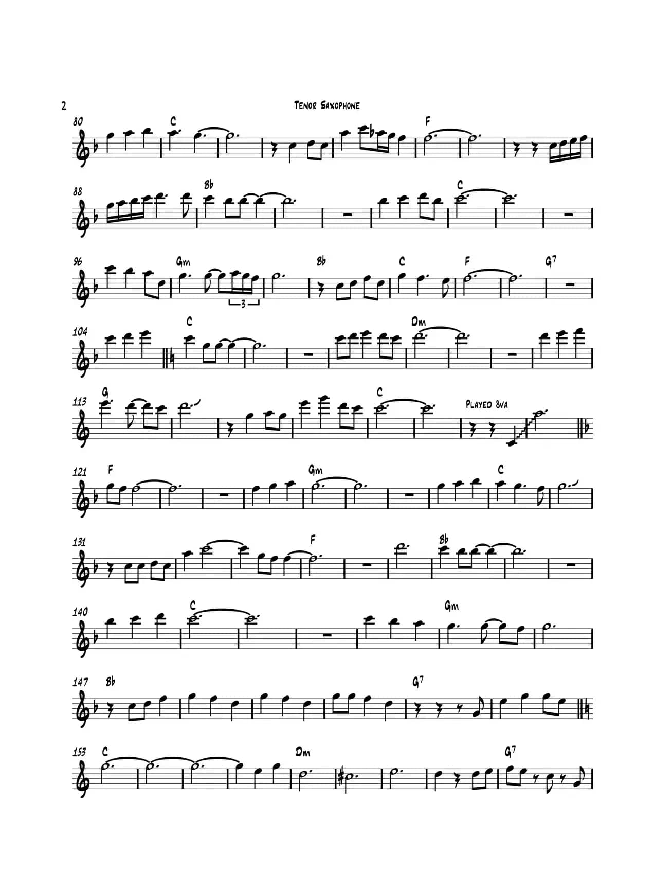 Happy Christmas（次中音萨克斯）