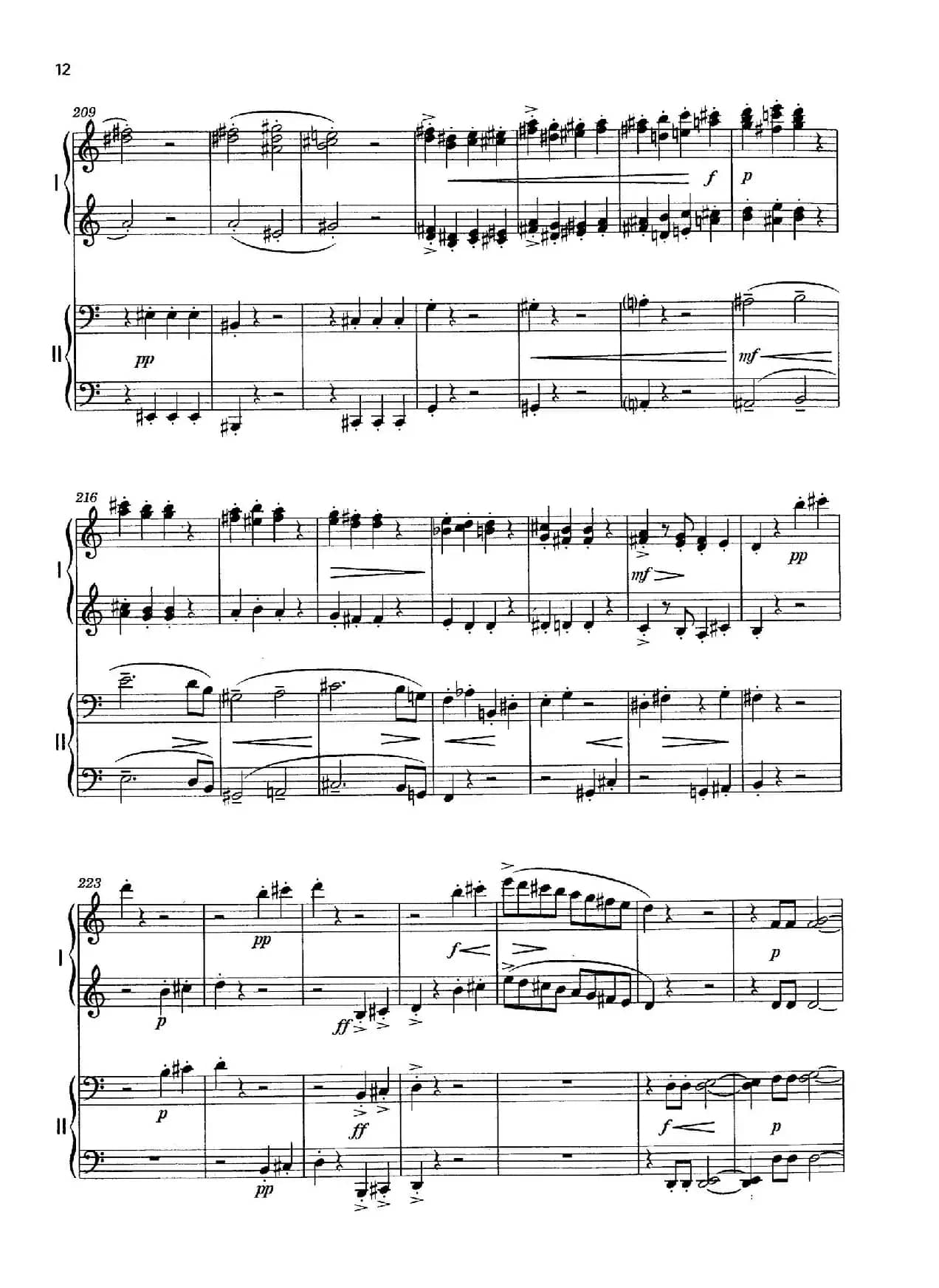 Vier Bagatellen Op.70（4首小品·Ⅰ·四手联弹）