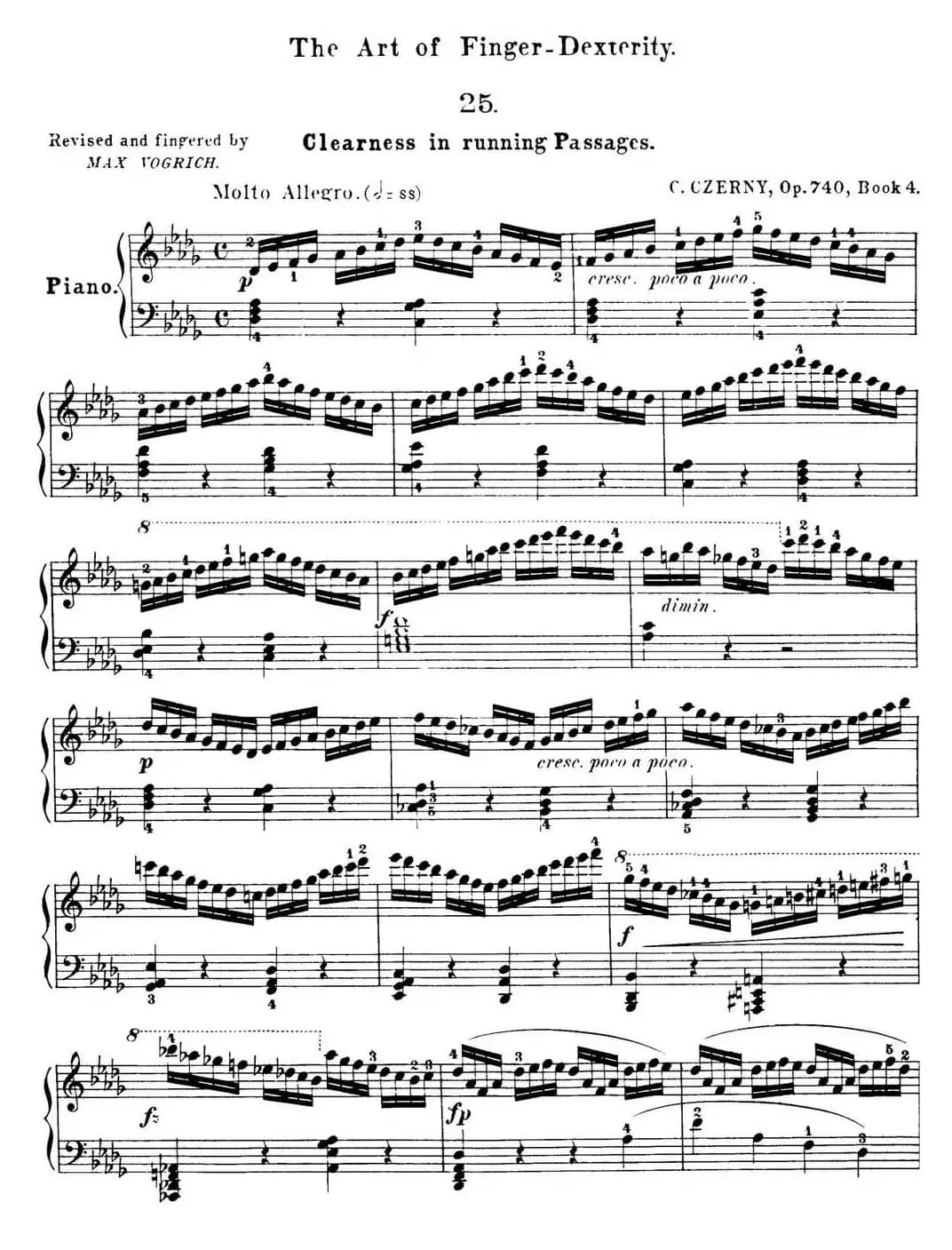 50首车尔尼Op.740钢琴手指灵巧技术练习曲（NO.25）