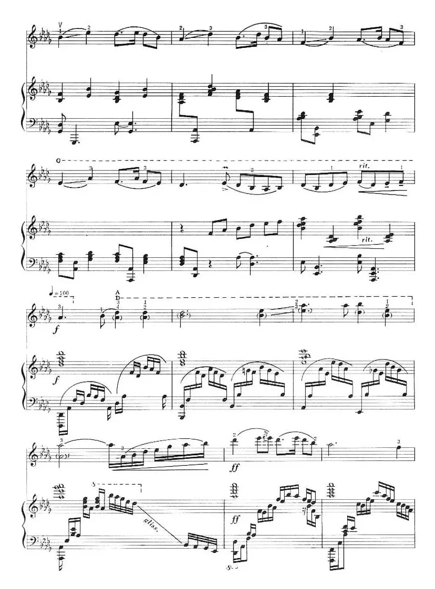 关山月（小提琴+钢琴伴奏）