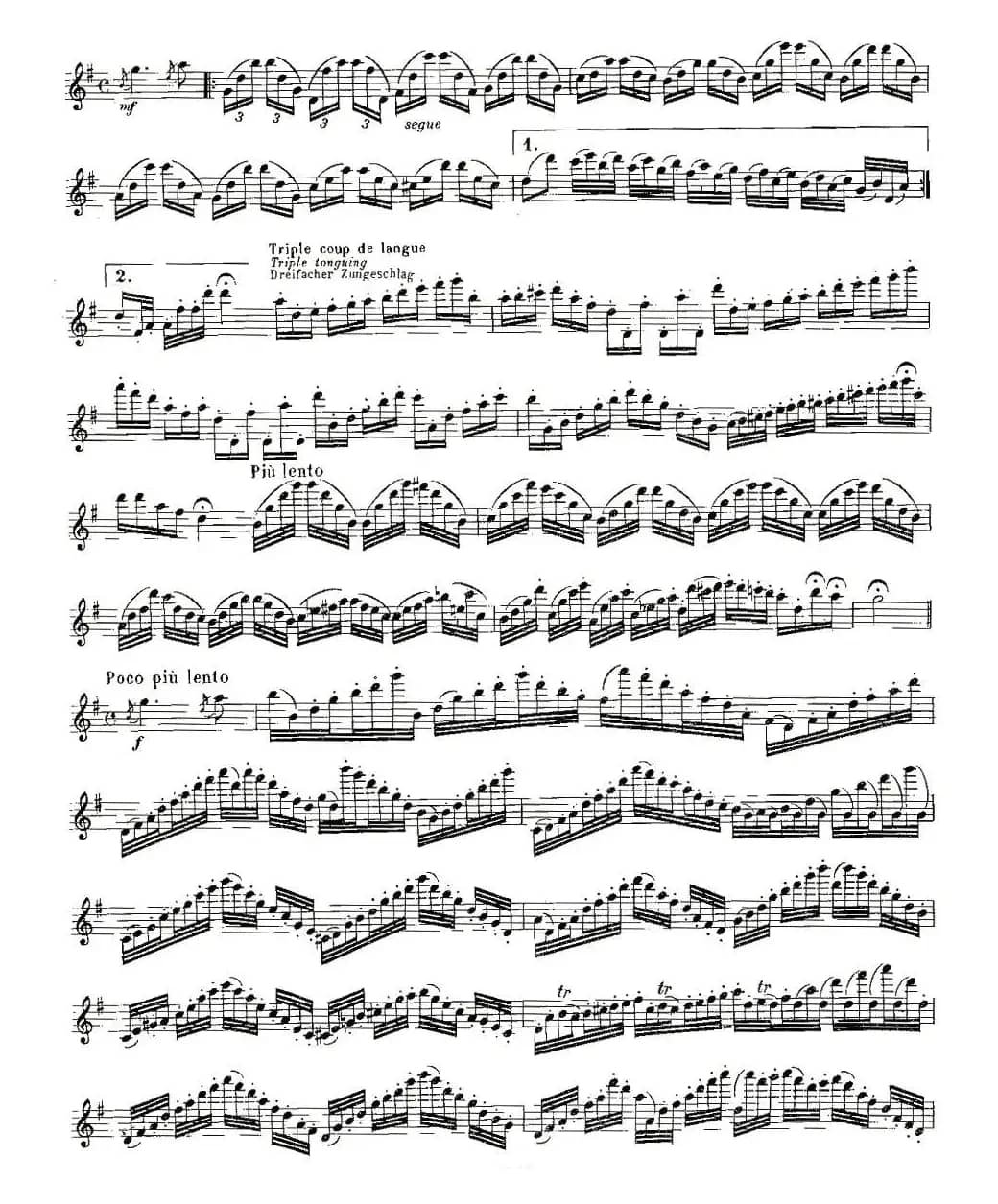 基于维尼亚夫斯基练习曲的10首长笛练习曲之10（Moyse - 10 Studies After Wieniawski）