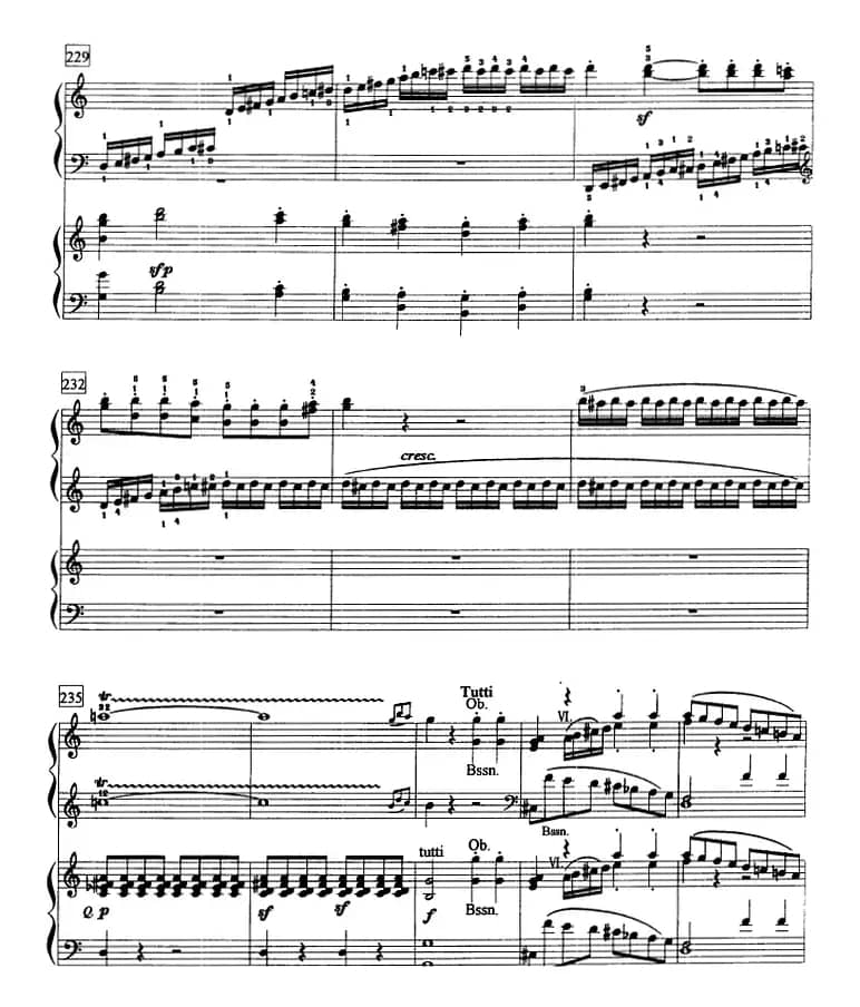 钢琴教程第八级 大型乐曲（C大调第一钢琴协奏曲 Op.15 第一乐章）