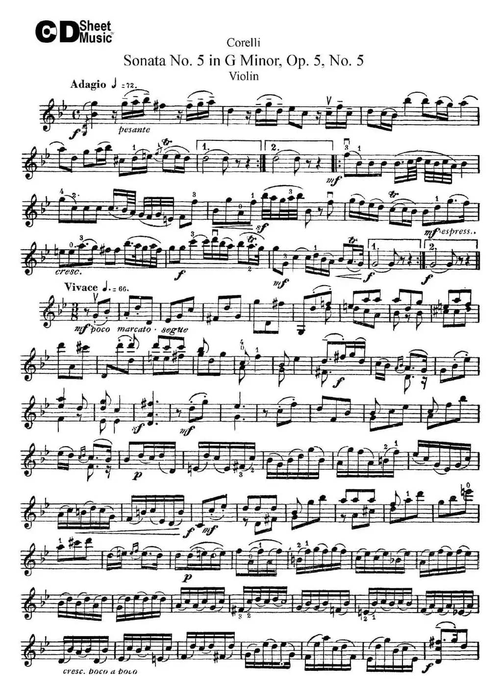 Sonata No.5 in G MinorOp.5 No.5