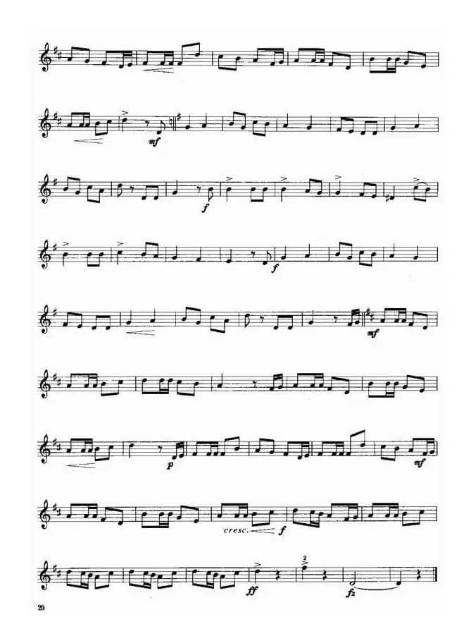 小号考级一级练习曲8首