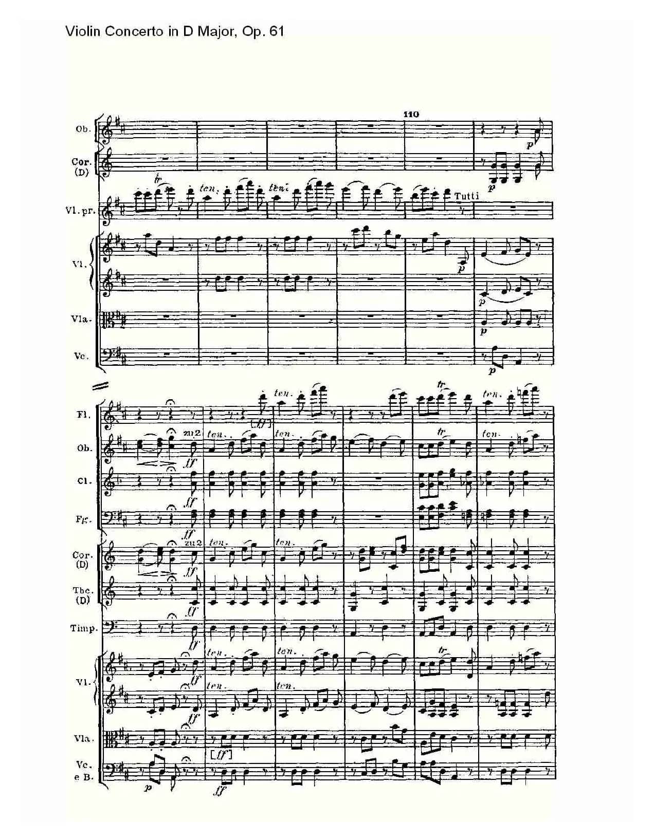 D大调小提琴协奏曲 Op.61第三乐章