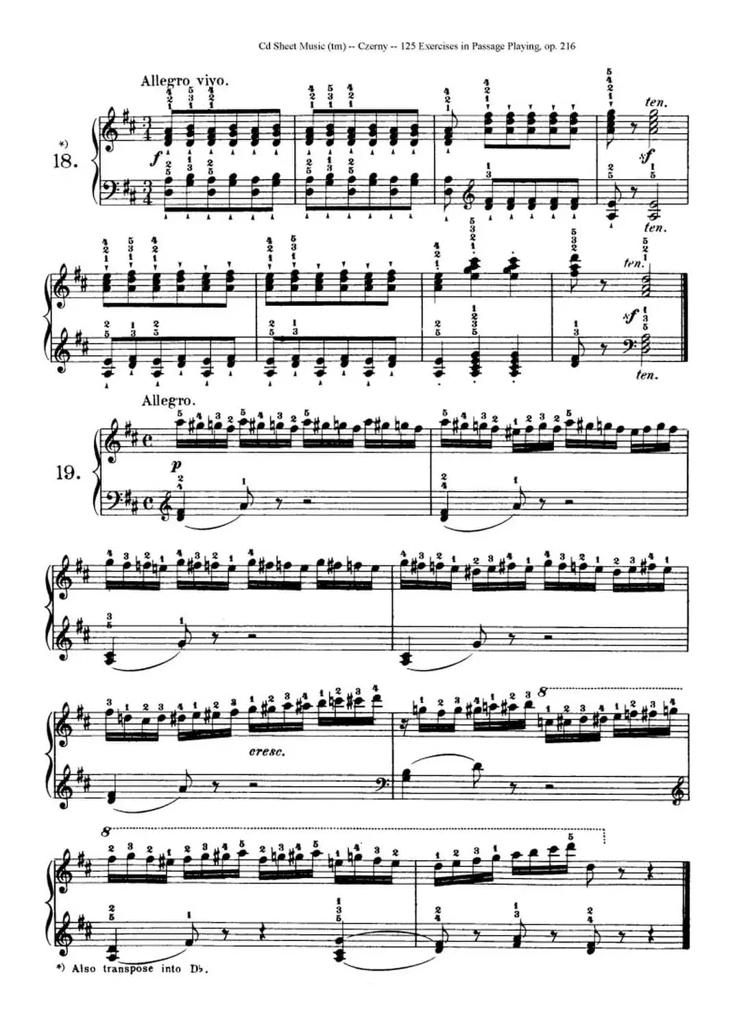 125 Exercises in Passage Playing Op.261（车尔尼125首钢琴短乐句练习曲（1——21））