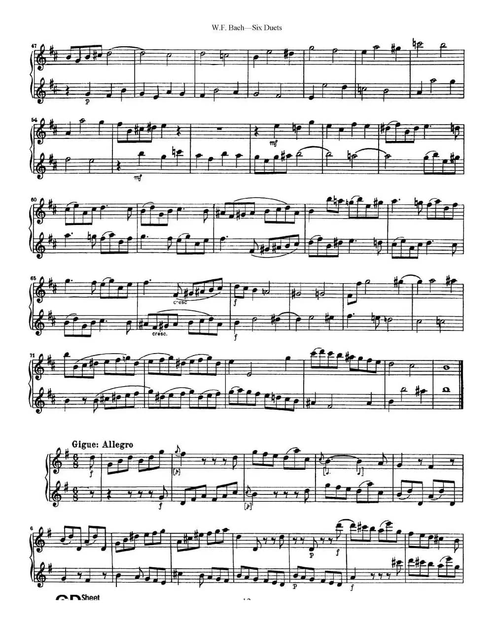 Six Duets（6首二重奏）（2）