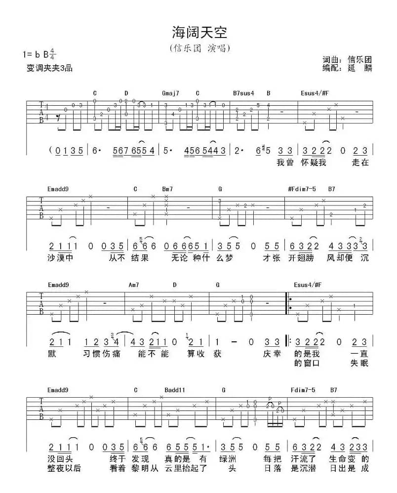 海阔天空（延麟编配版）