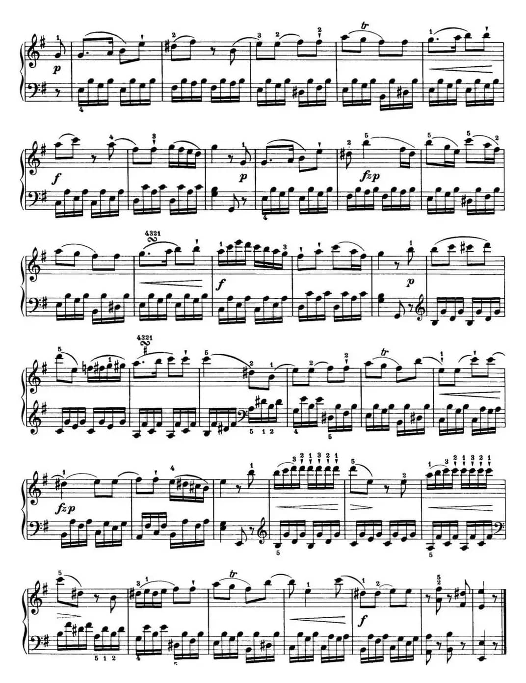 海顿 钢琴奏鸣曲 Hob XVI 34 in E minor