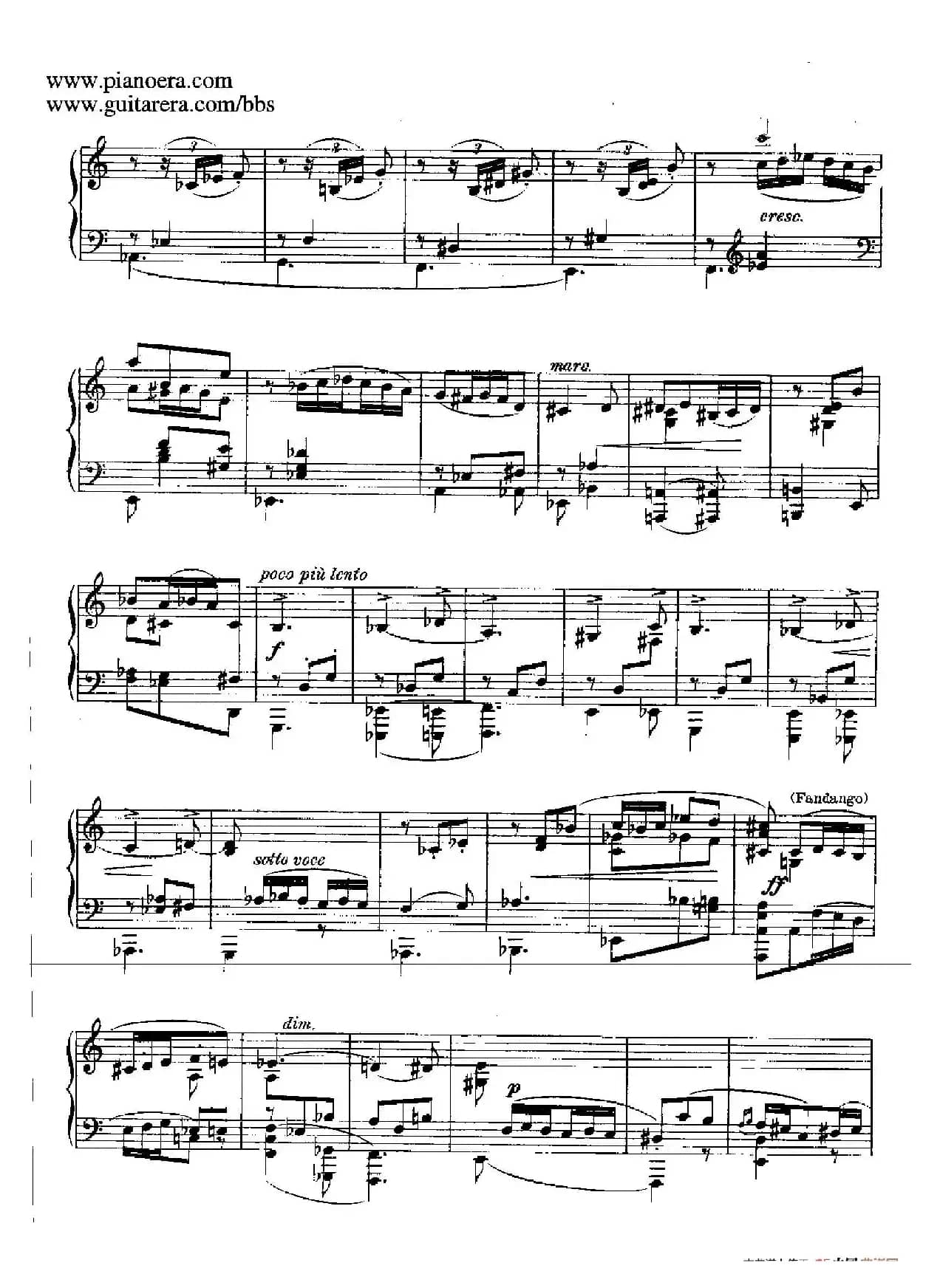 Goyescas(戈雅之画)(6. 幽灵的小夜曲 Serenata Del Espectro)