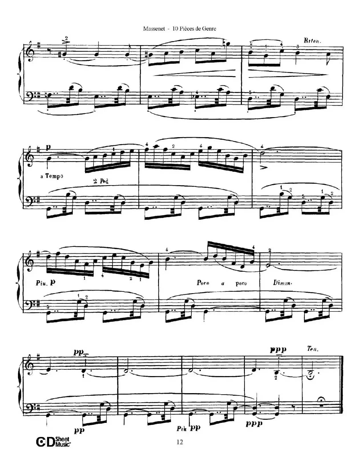 Dix Pièces de Genre Op.10(10首个性小品·Ⅲ)
