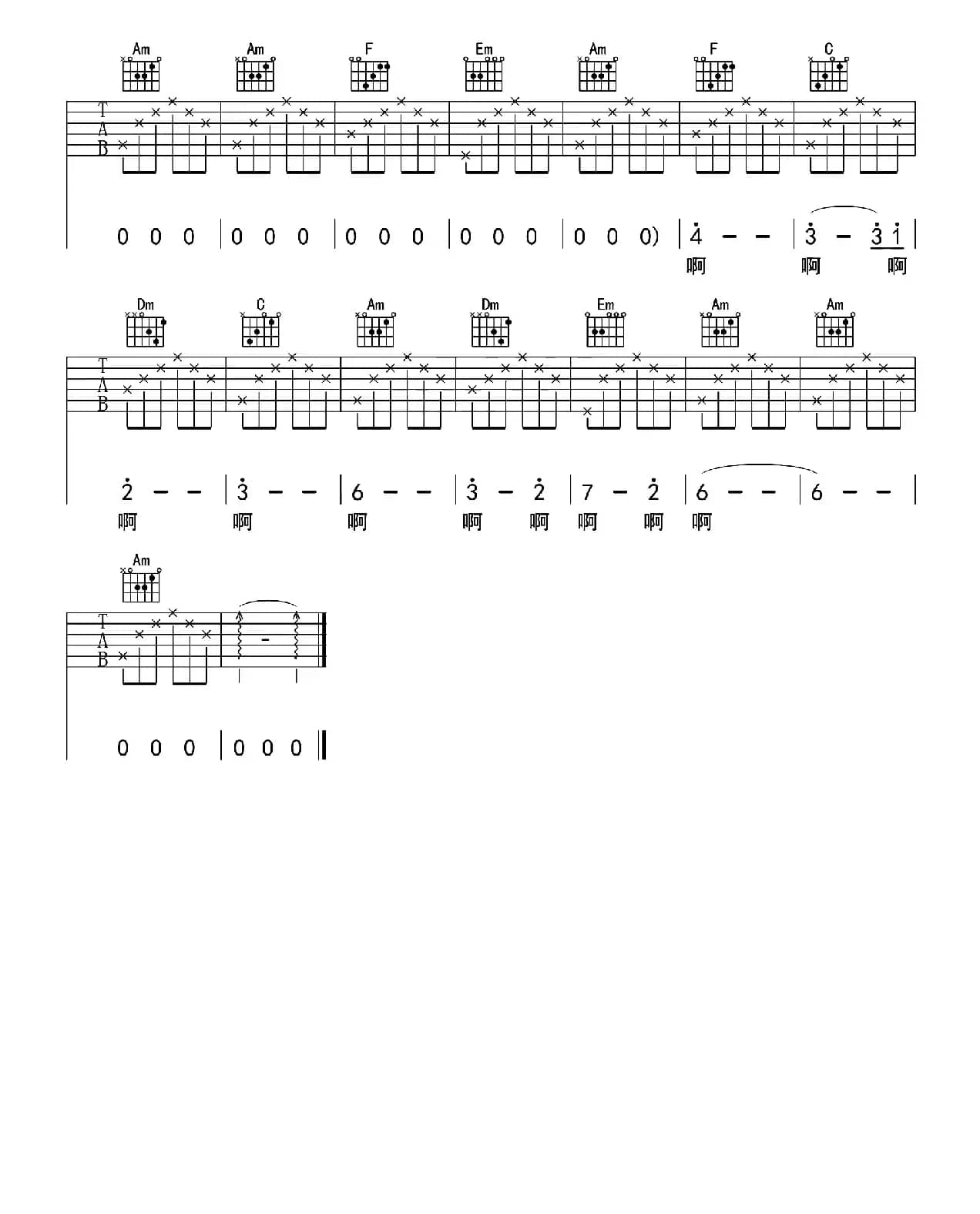 远在北方孤独的鬼（春哥制谱版）