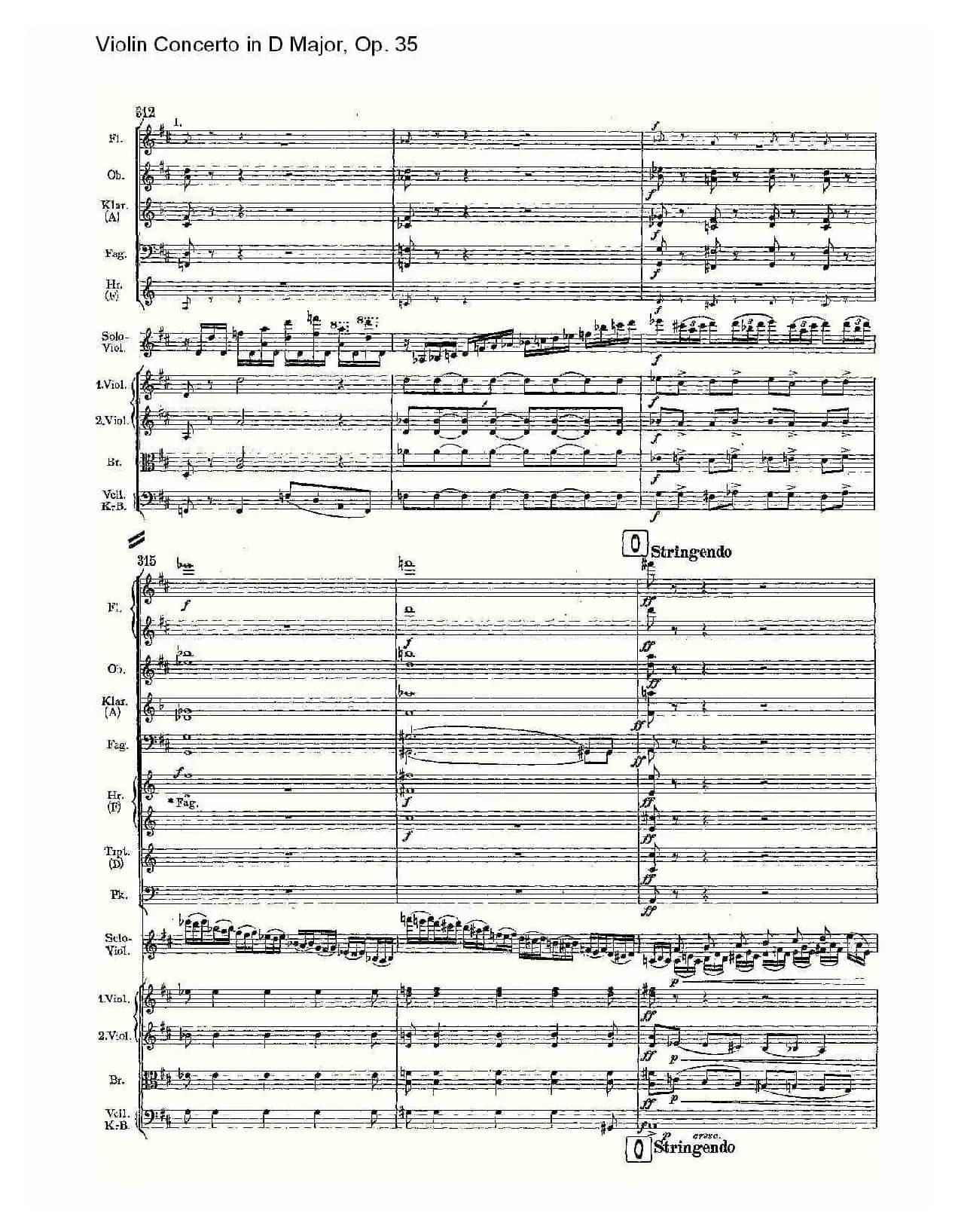 D大调小提琴协奏曲, Op.35第一乐章（二）