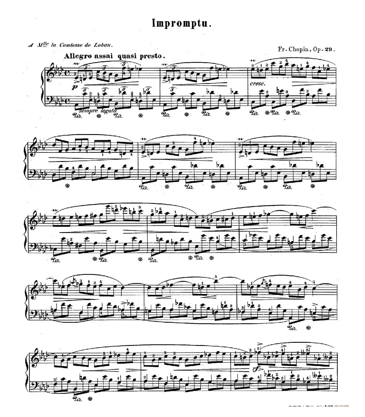 Impromptu in D-flat Major Op.29(降A大调第一即兴曲)