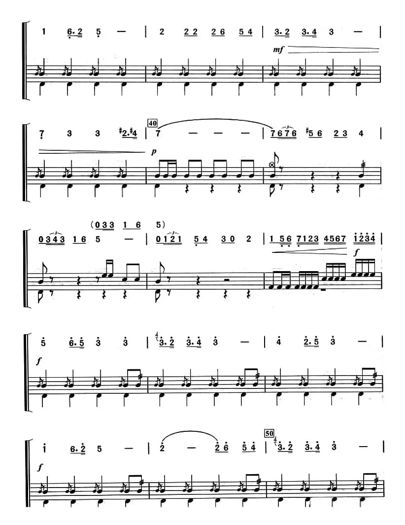 《卡门》序曲（架子鼓、主旋律+鼓谱）