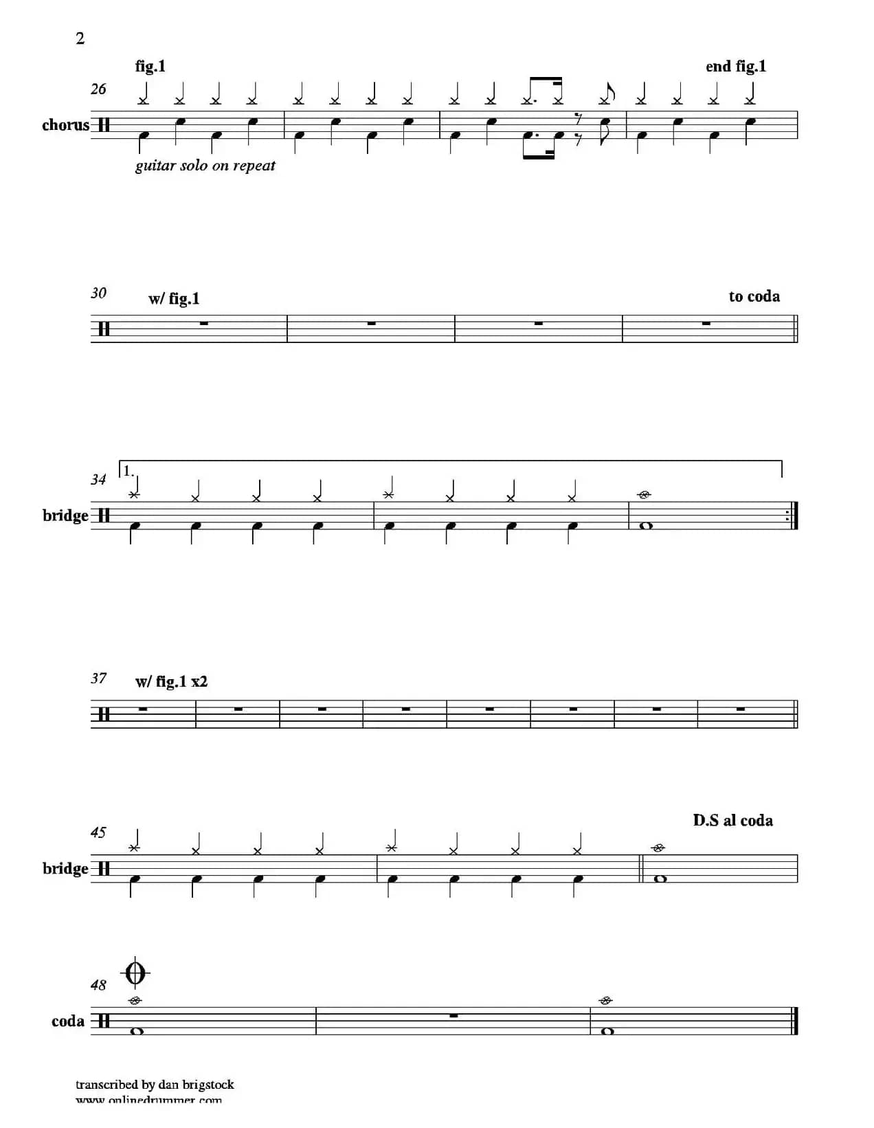 Nation Army（鼓谱）