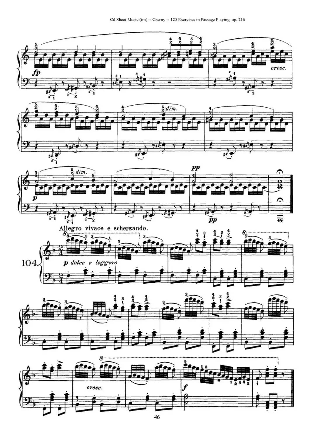 125 Exercises in Passage Playing Op.261（车尔尼125首钢琴短乐句练习曲（95——111））