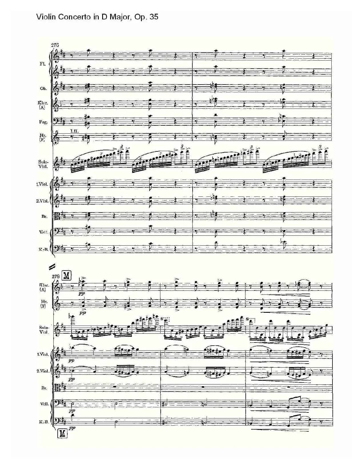 D大调小提琴协奏曲, Op.35第一乐章（二）