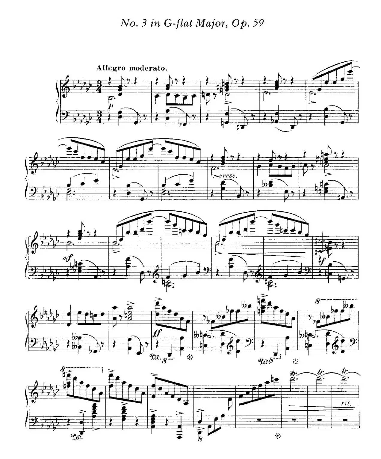 4 Valses Caprice（4首随想圆舞曲）（Op.59 No. 3 in G-flat ​）
